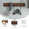 Flash Furniture Daly Wall Mounted 34in Rustic Brown Solid Pine Wood Storage Rack with 7 Hooks HGWA-SCR-7-RUSBRN-GG - alternate 6